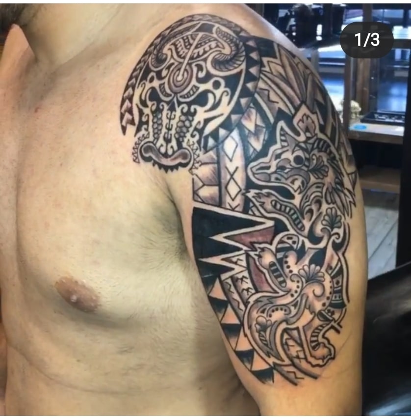 tribal dragon tattoo