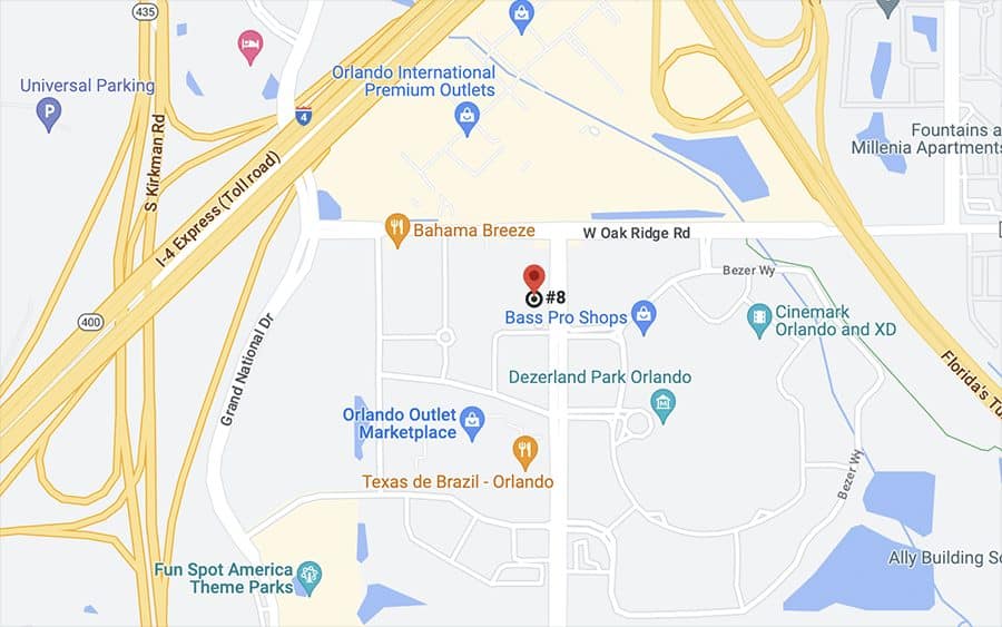 Google Maps of Good Vibrations Ink's Orlando location