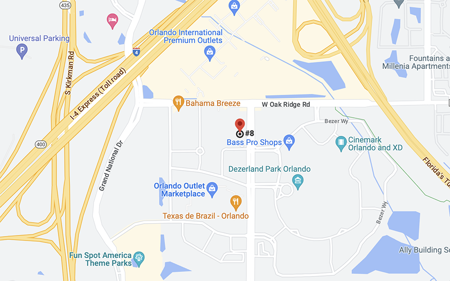 Google Maps of Good Vibrations Ink's Orlando location
